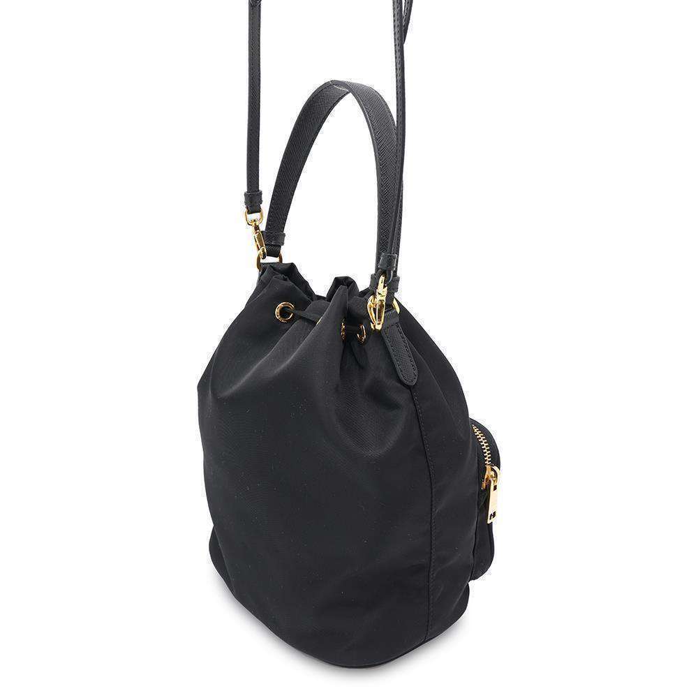 Prada Duet Bucket Black Shoulder Handbag Bag